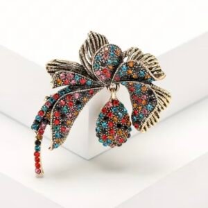 Multicolo rhinestone flower