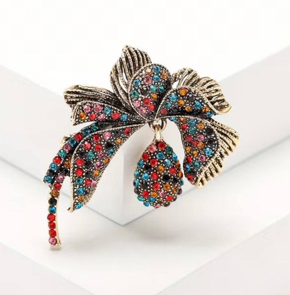 Multicolo rhinestone flower - Image 1