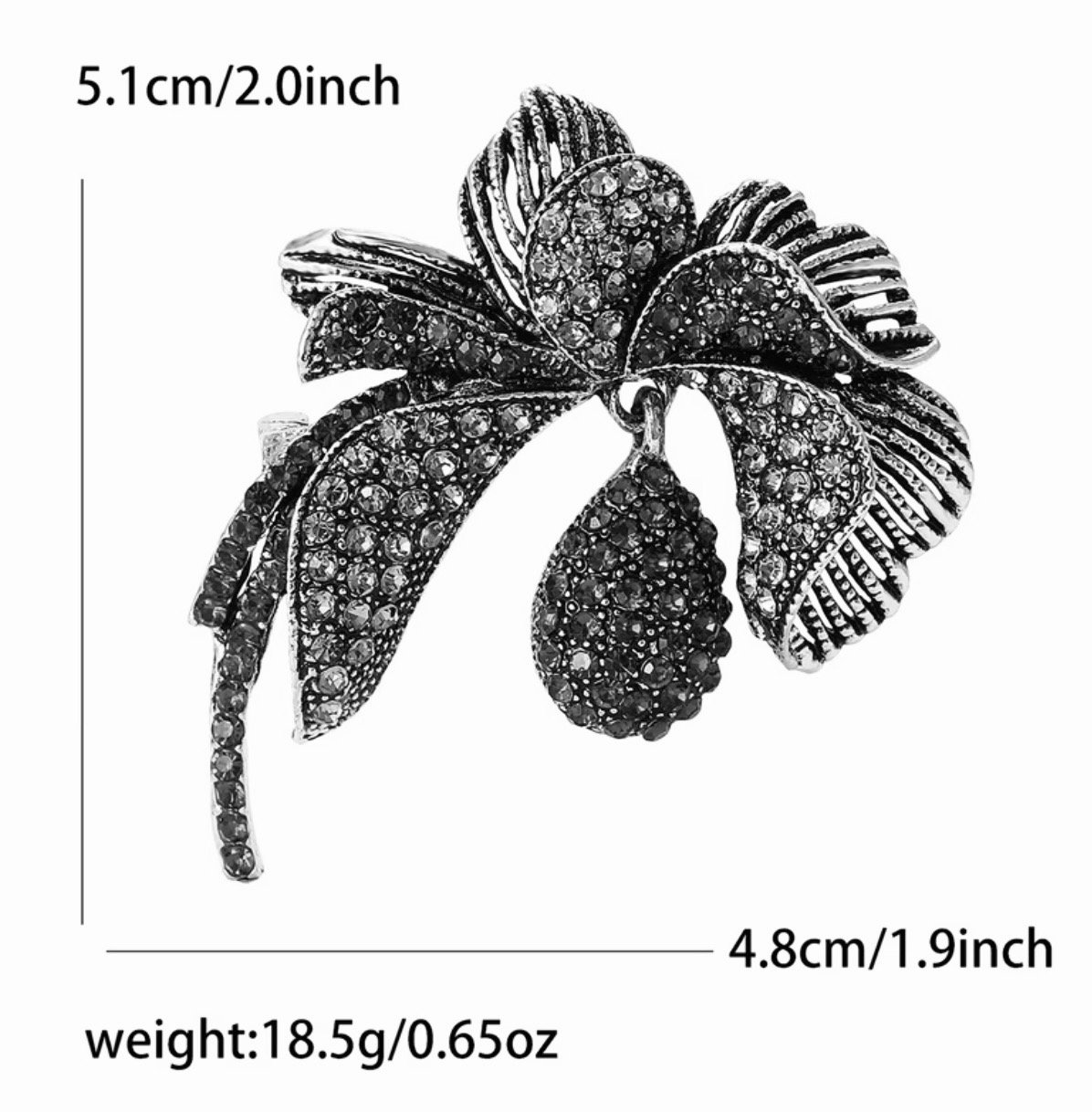 Multicolo rhinestone flower - Image 2
