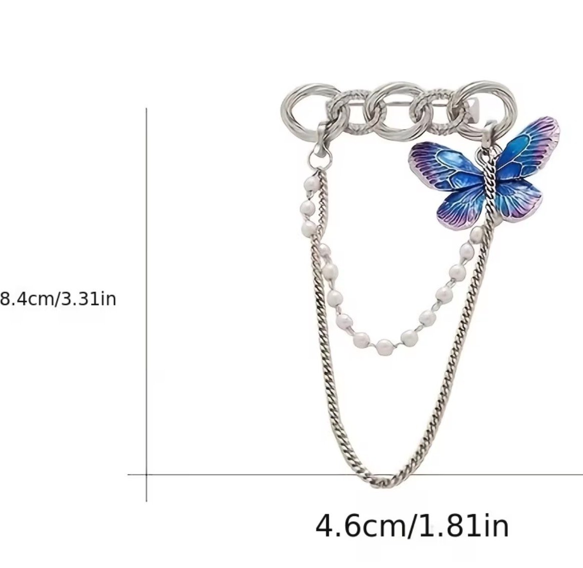 Azure butterfly pearl chain - Image 2