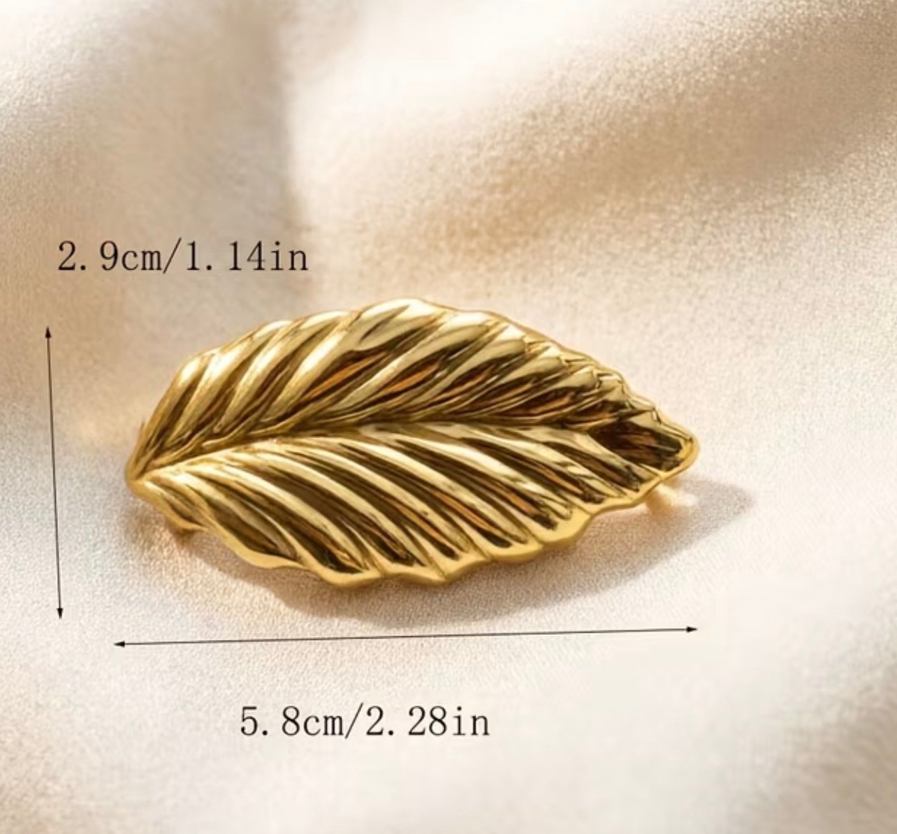 Botanical leaf brooch - Image 3