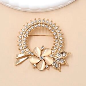 Golden blossom wreath