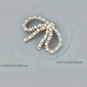 Pearly bow shoe brooch - Image 4