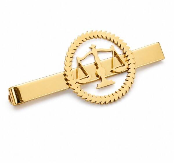 Scales of justice tie pin