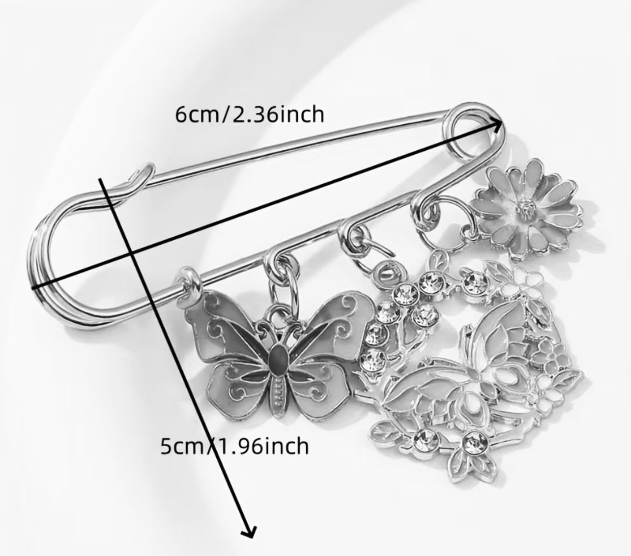 Butterfly charm pin - Image 2