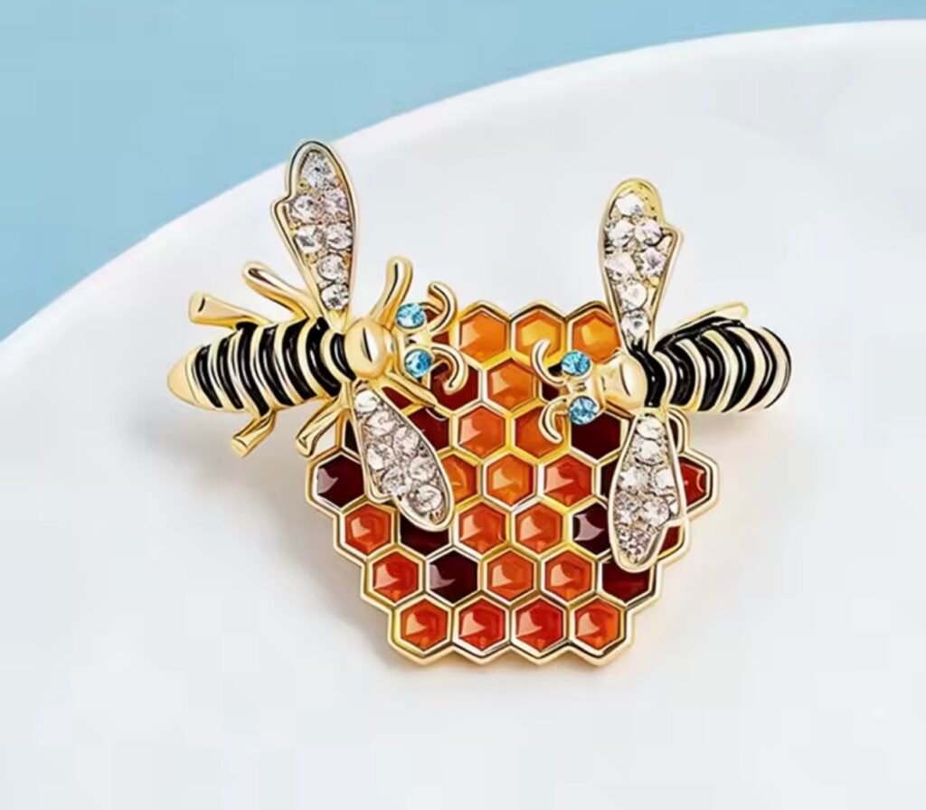 Bee and honeycomb