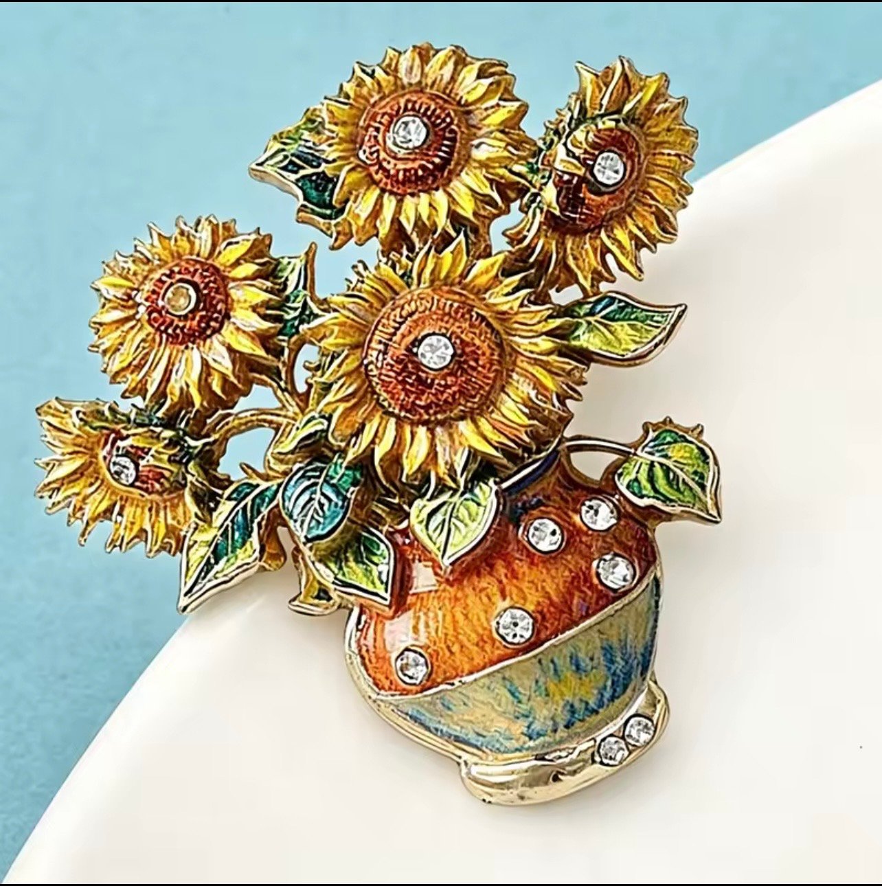 Vase of sunflowers - Image 1