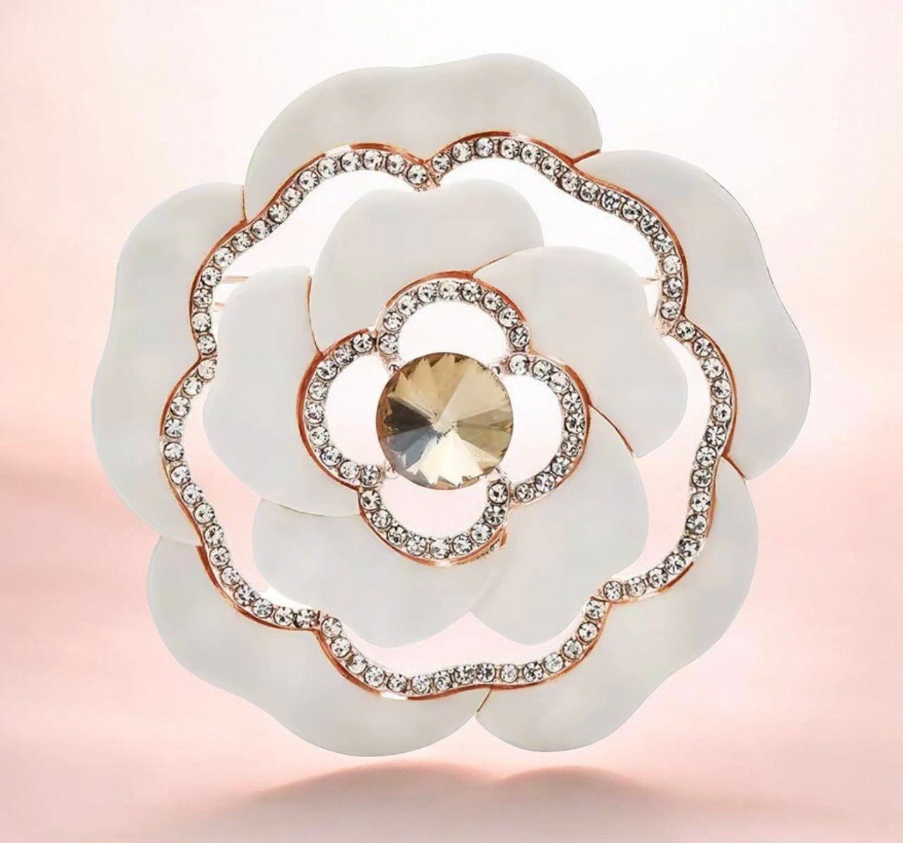 White Camellia brooch - Image 1