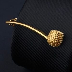 Gold pipe tie pin