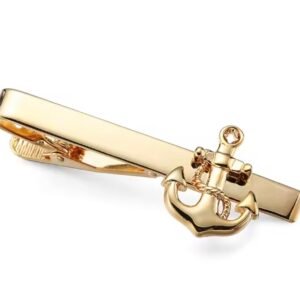 Gold anchor tie pin