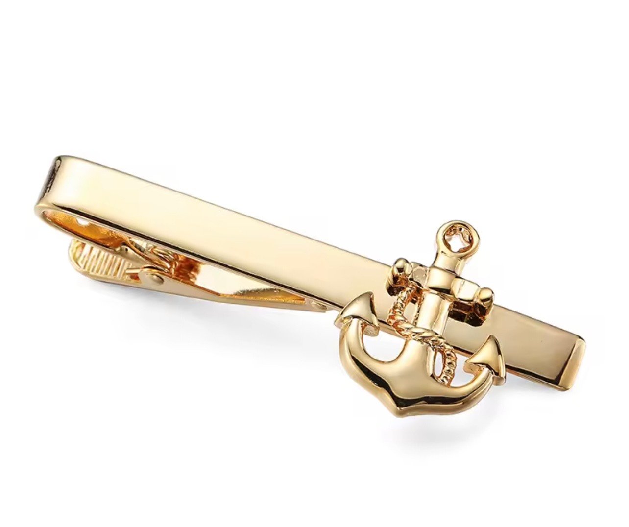 Gold anchor tie pin - Image 1
