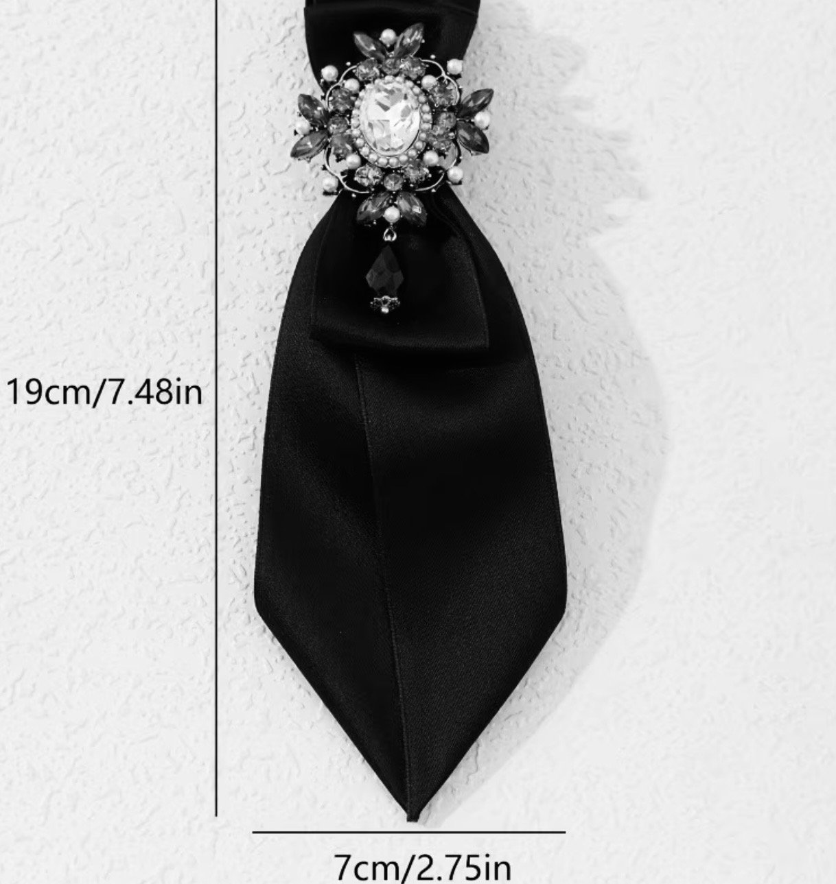 Ladies bow tie-grey - Image 2