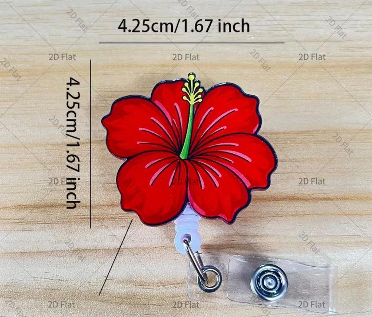 Hibiscus ID retractable holder - Image 2
