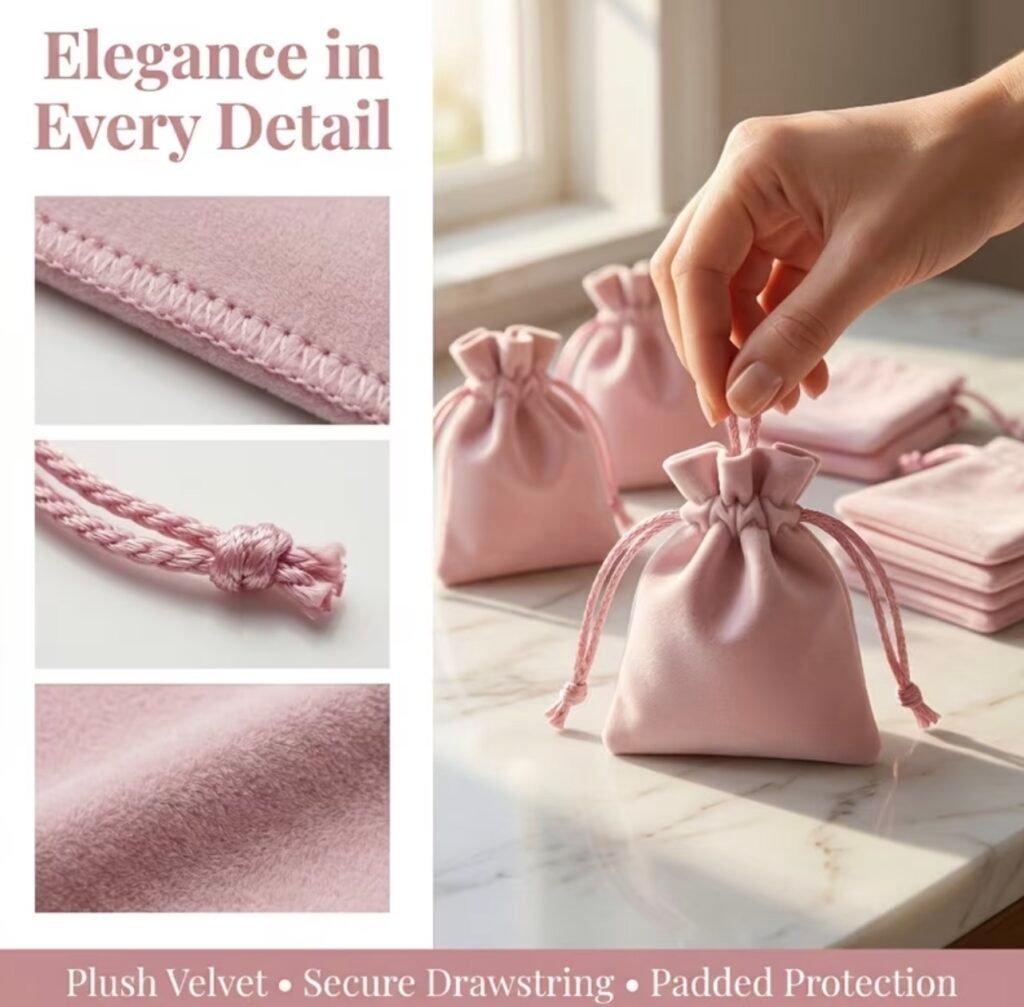 Velvet bags-pink
