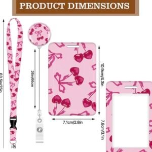 Heart cherry bow lanyard - Image 2