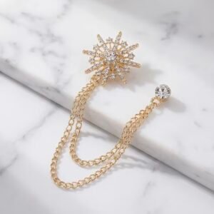 Golden chain brooch - Image 1
