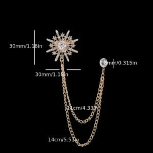 Golden chain brooch - Image 2