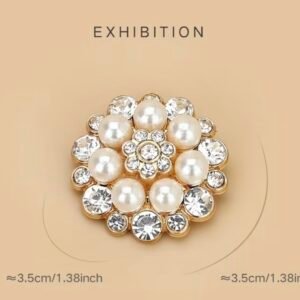 Simple pearl shoe brooch - Image 2