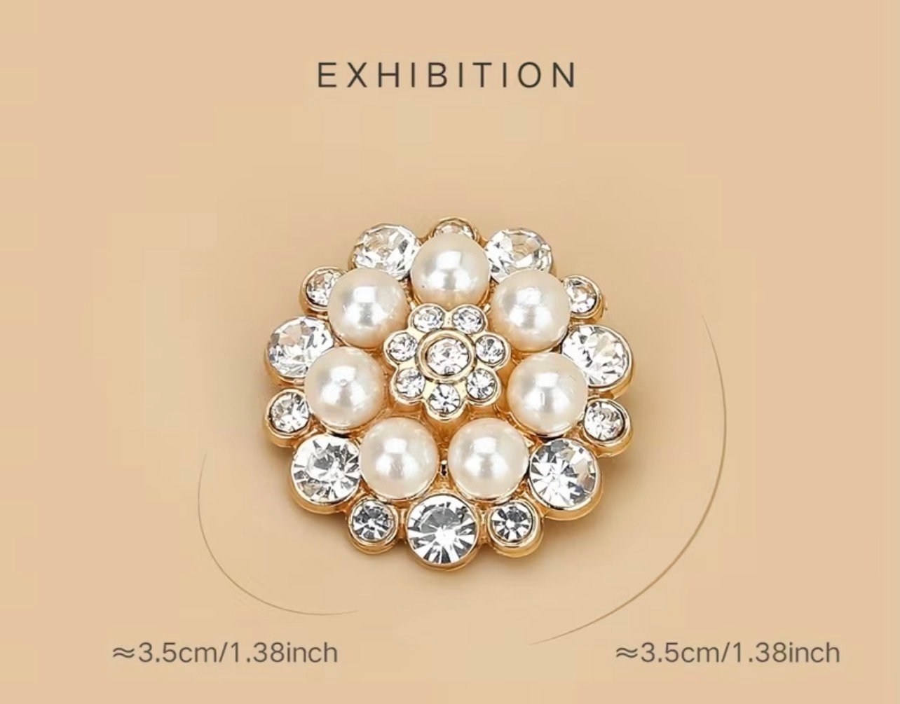 Simple pearl shoe brooch - Image 2