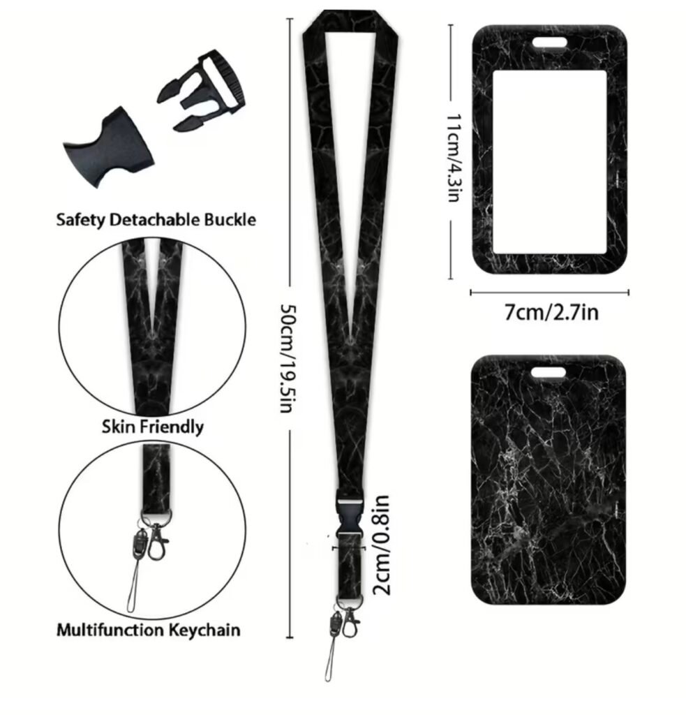 Black lanyard / ID holder