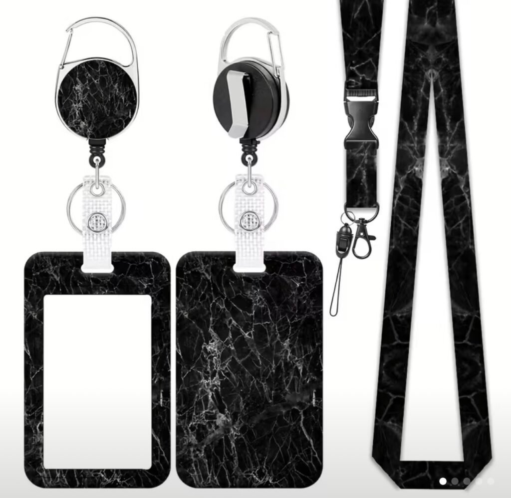 Black lanyard / ID holder