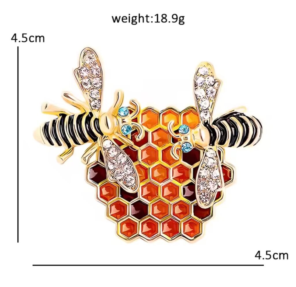 Bee and honeycomb