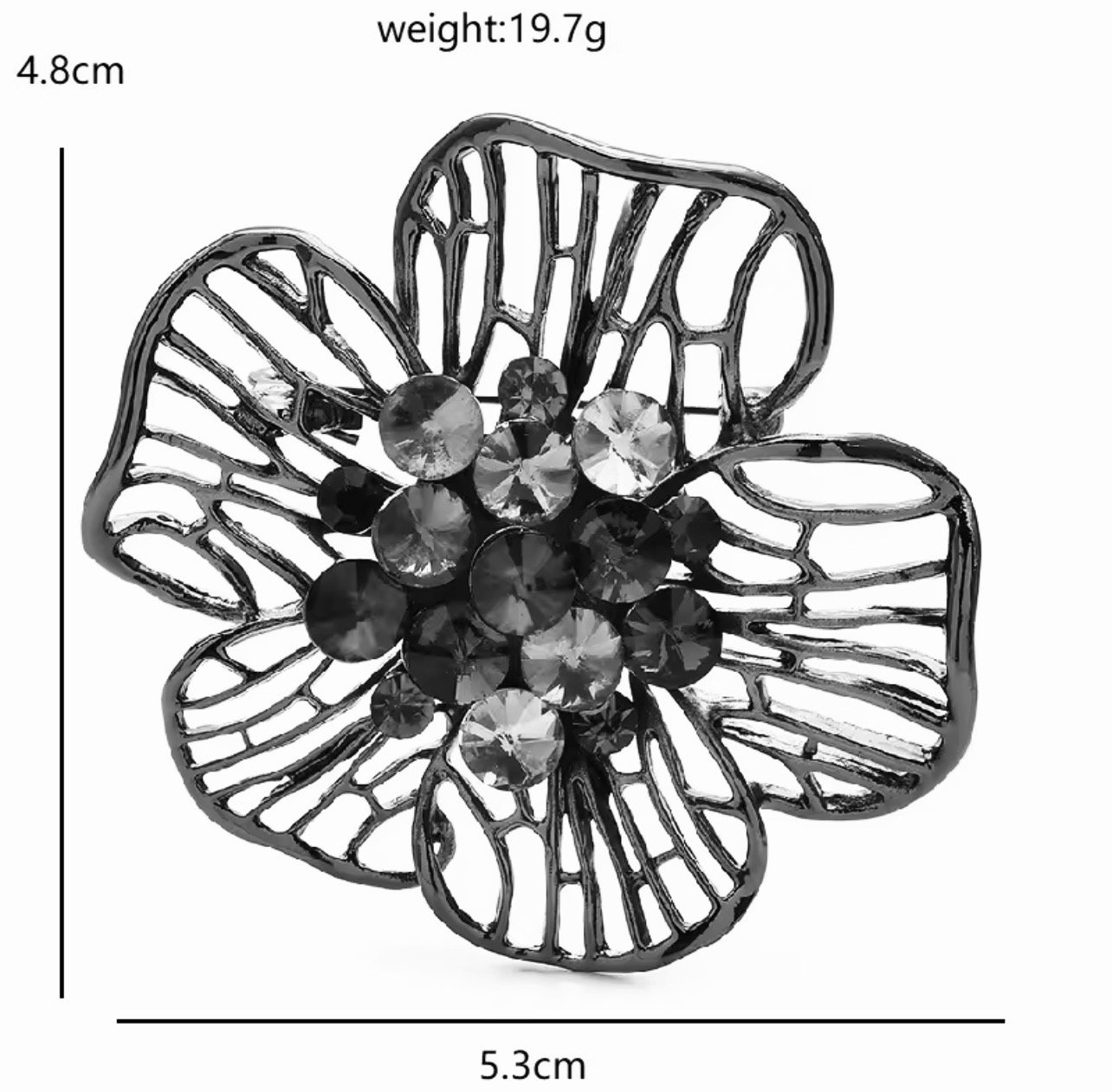 Champagne crystal flower - Image 2