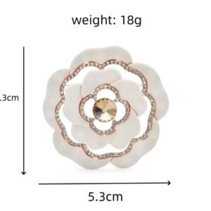 White Camellia brooch - Image 2