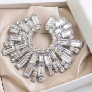 Silver crystal fleur - Image 1