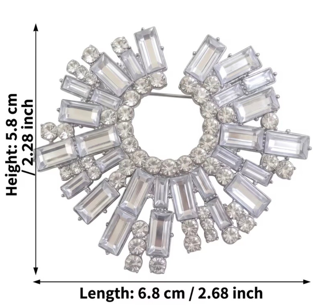 Silver crystal fleur - Image 2