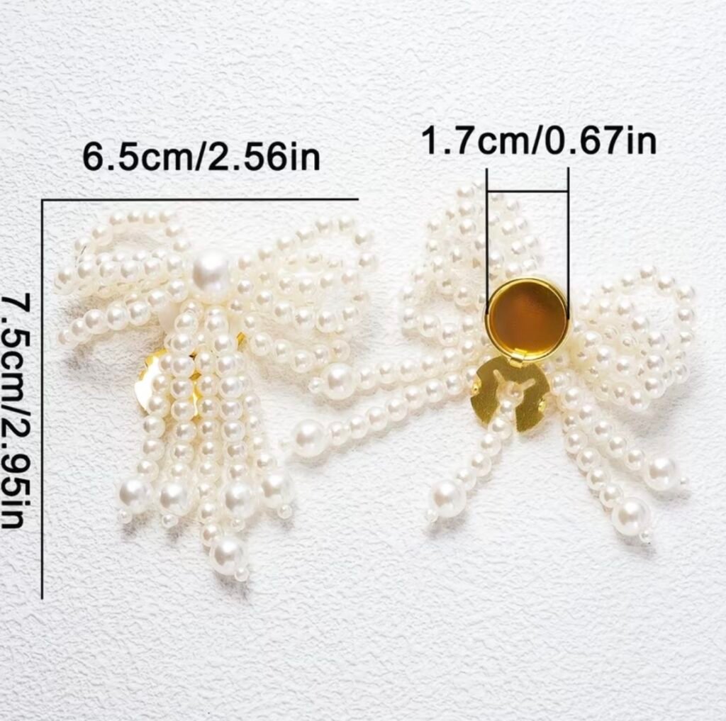 Pearl bow button cover