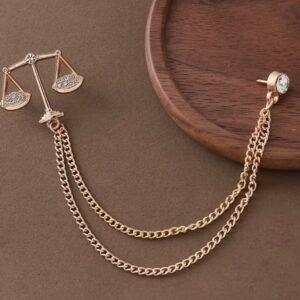 Scales of justice chain brooch - Image 1