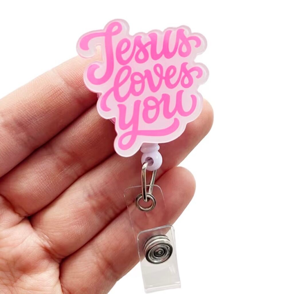 Jesus loves you ID holder
