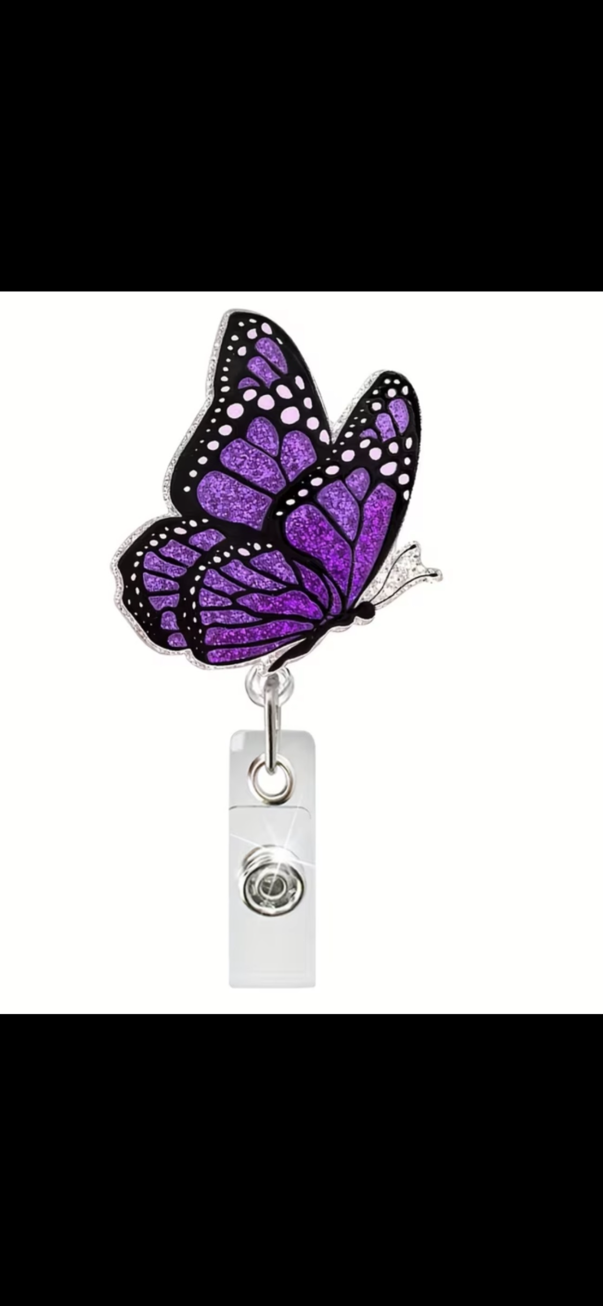Purple butterfly ID holder - Image 1
