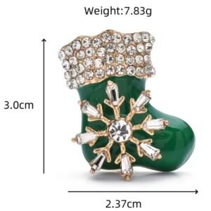 Emerald snowflake stocking - Image 2