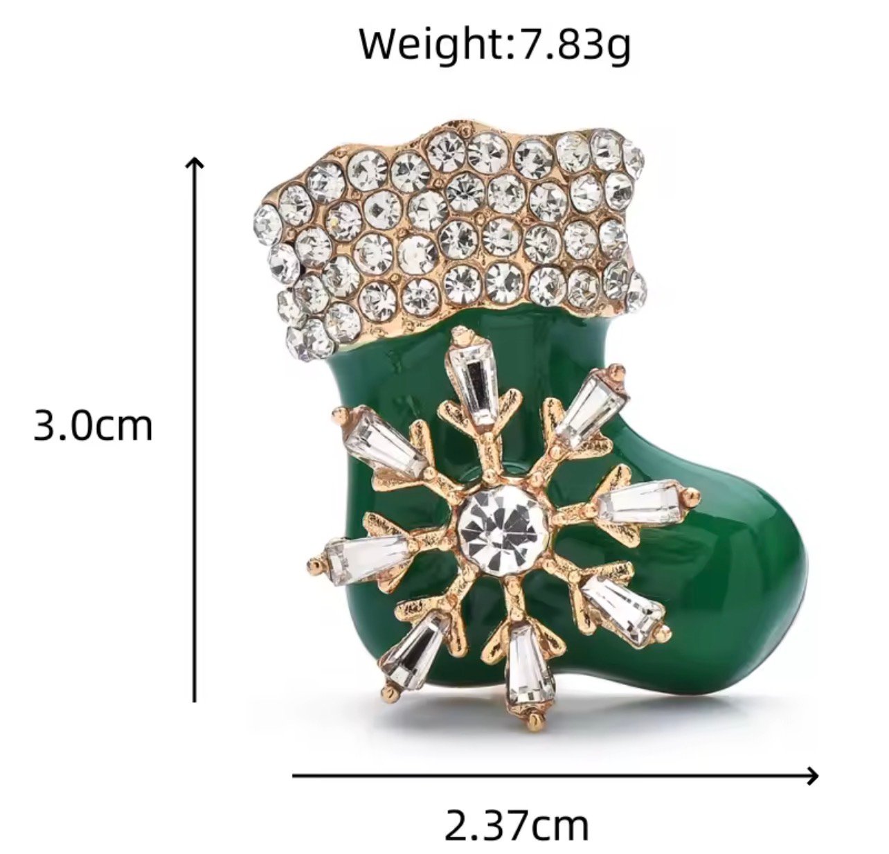 Emerald snowflake stocking - Image 2